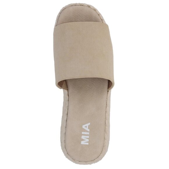 NWT MIA Womens Freyja Slip-On Wedge Sandals GS1571409 Sand Brown 7.5M - Picture 4 of 11